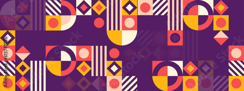 Wallpaper Mural Vector flat design geometric pattern background Torontodigital.ca