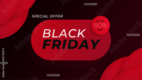 Vector modern black friday sale banner background