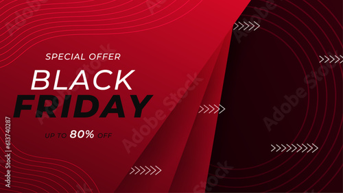 Vector modern black friday sale banner background