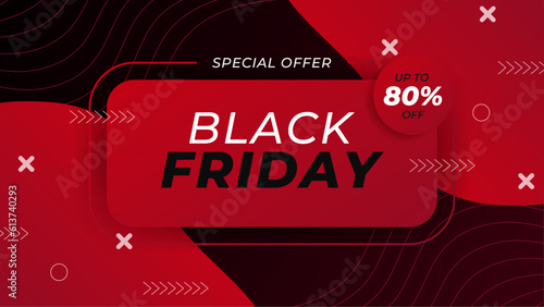 Vector modern black friday sale banner background