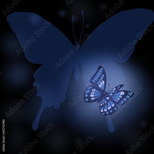 Blue butterflies can be used for many backgrounds.