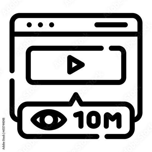 viewers Line Icon