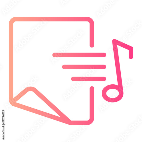 lyrics Line Gradient Icon