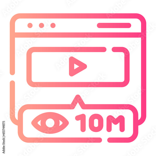 viewers Line Gradient Icon