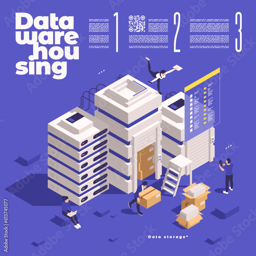Data Warehousing Isometric Composition