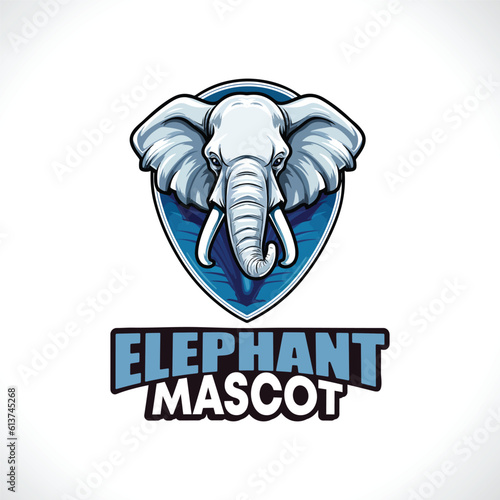 Elephant Mascot Logo Design Elephant Vector photo