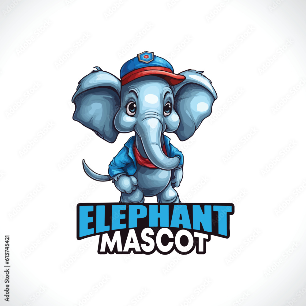 Elephant Mascot Logo Design Elephant Vector Stock Vector | Adobe Stock