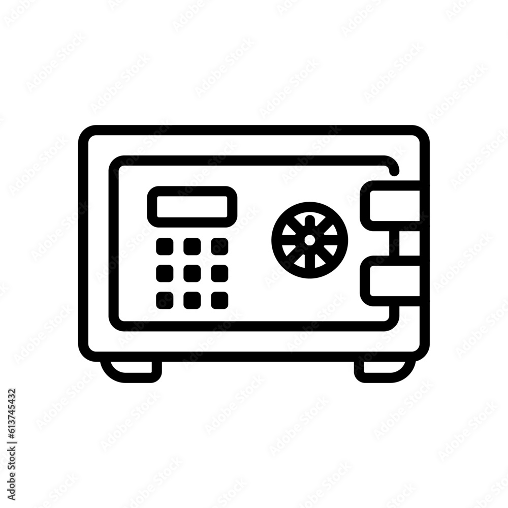 economy safe box sign symbol vector economy safe box sign symbol vector
