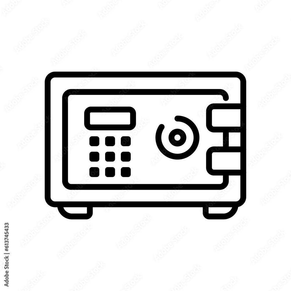 economy safe box sign symbol vector economy safe box sign symbol vector