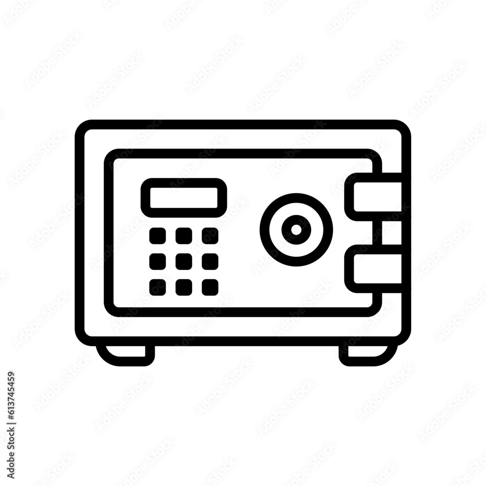 economy safe box sign symbol vector economy safe box sign symbol vector