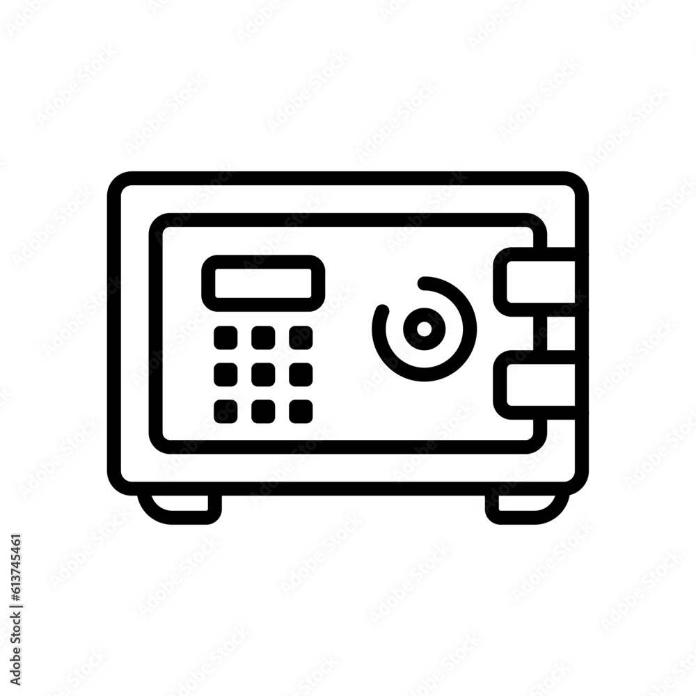 economy safe box sign symbol vector economy safe box sign symbol vector