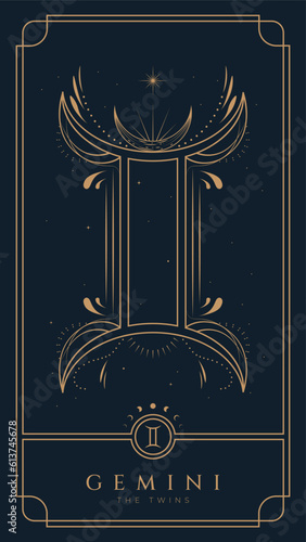 Gemini Symbol Zodiac Illustration
