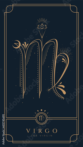 Virgo Symbol Zodiac Illustration