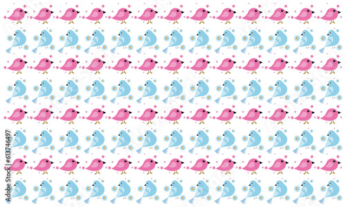 cute bird vector pattern design template