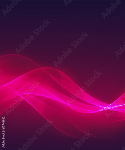 Sound waves oscillating dark red light, Abstract technology background. generative AI