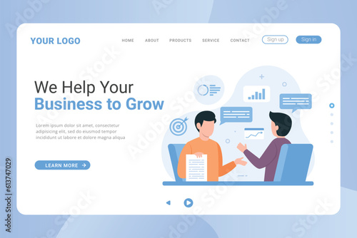Landing page professional business adviser provides solutions for business