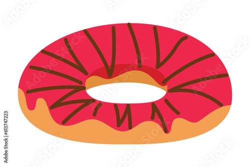 Fototapeta Naklejka Na Ścianę i Meble -  Delicious ring donuts cartoon illustration vector illustrations for your work logo, merchandise t-shirt, stickers and label designs, poster, greeting cards advertising business company or brands