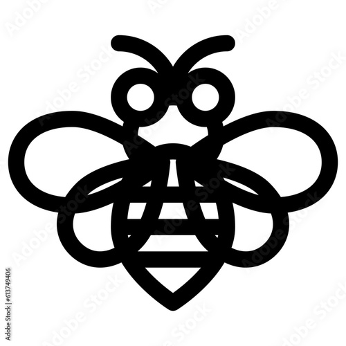 虫、ハチを表すラインスタイルのアイコン