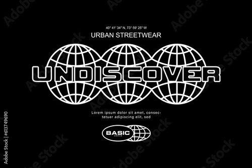 Modern streetwear graphic design t-shirt print design template