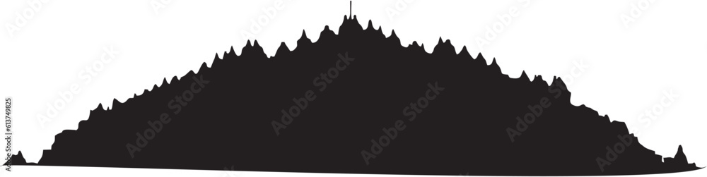 silhouette of a mountain silhouette of a mountain