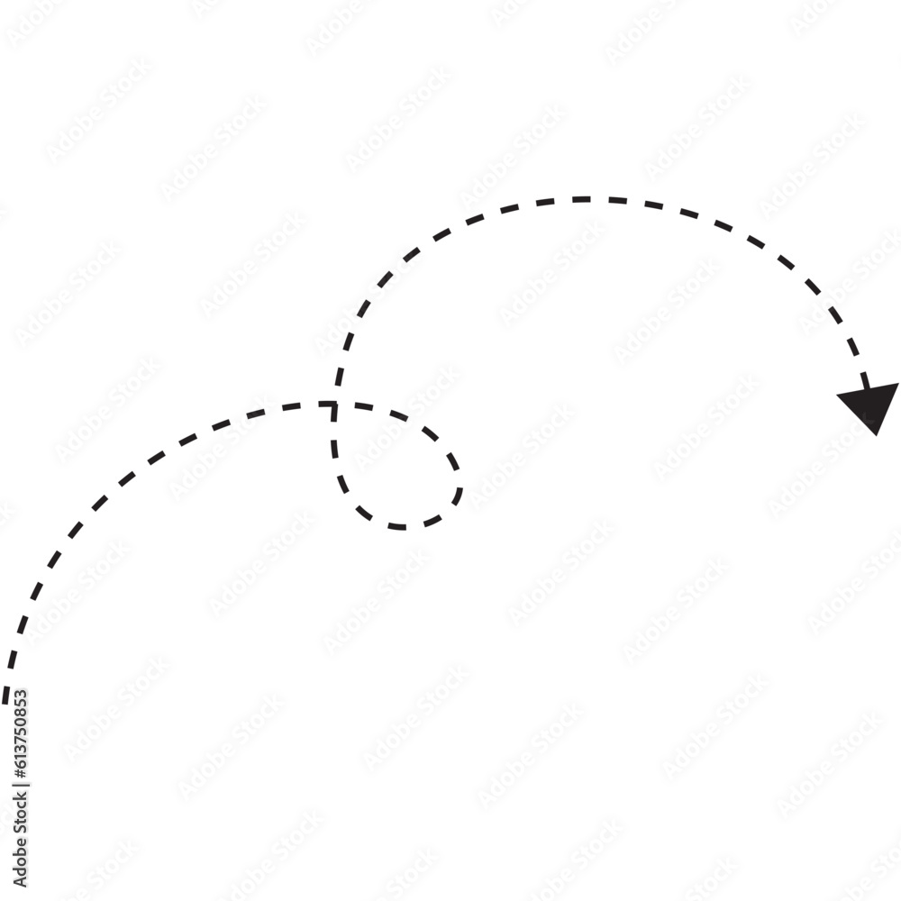 Arrow line dot icons symbol.