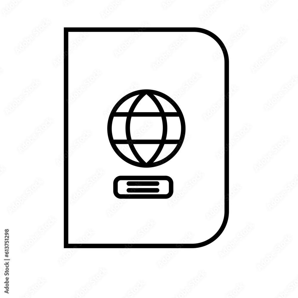 Vector travel icons set outline style Vector travel icons set outline style