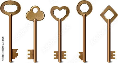 Realistic Vintage Key Set