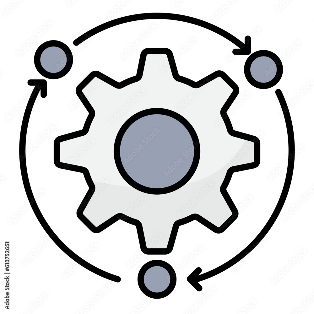 Flat colored business icon collection Flat colored business icon collection