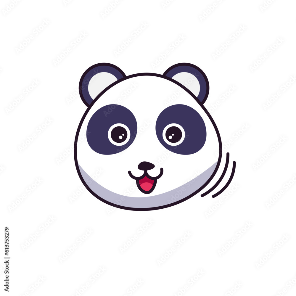 Vector cute animal sticker Vector cute animal sticker