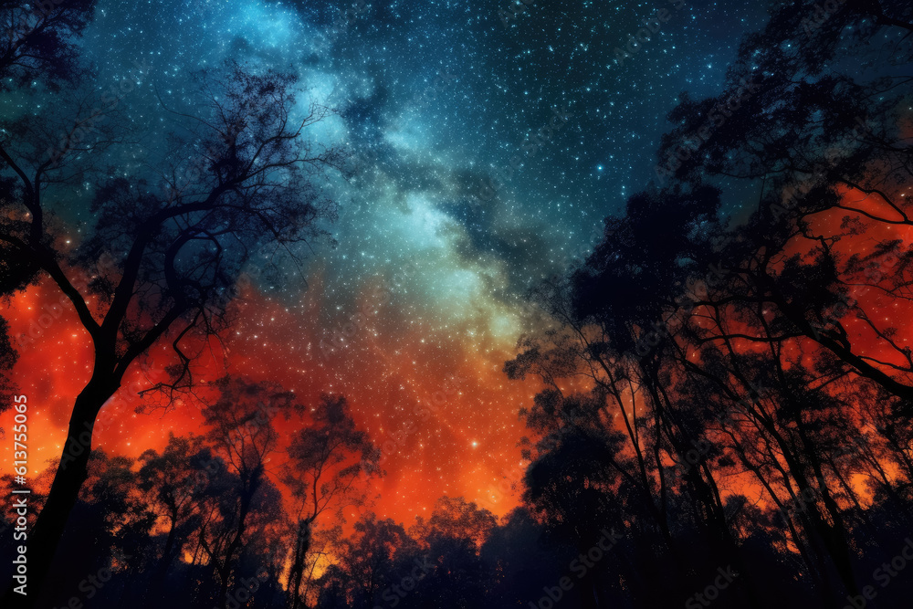 Naklejka premium Starry sky ,Generative AI