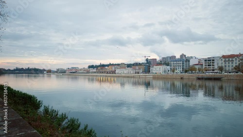 Coimbra, view of the city at sunset. Portugal