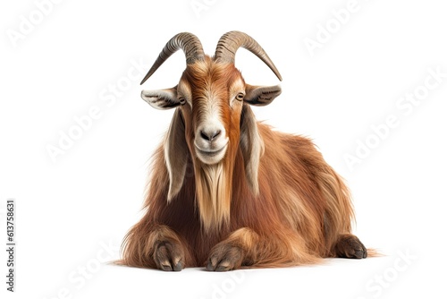 Goat On White Background