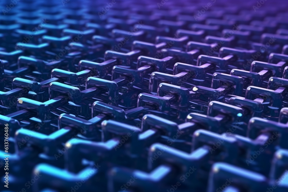 Block chain pattern background. Generate Ai Block chain pattern background. Generate Ai
