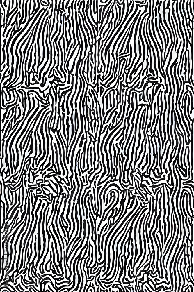 A black and white image of a line texture. A very busy pattern. (AI-generated fictional illustration)
