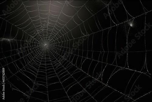 Cobweb spider background. Generate Ai