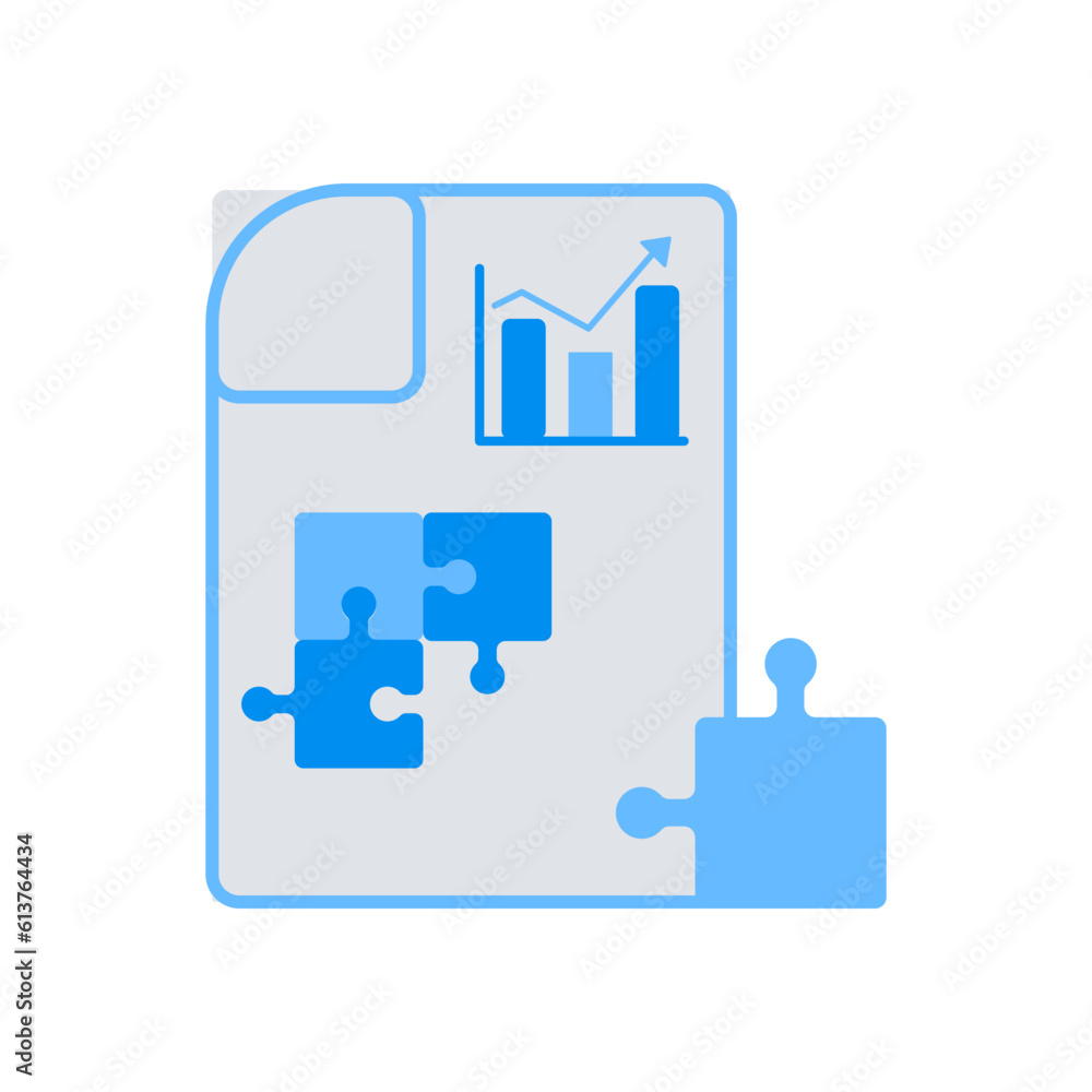 Flat color business and finance elements icon Flat color business and finance elements icon