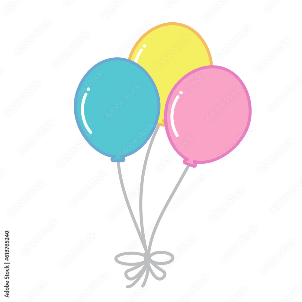 Illustration set of birthday party icons Illustration set of birthday party icons