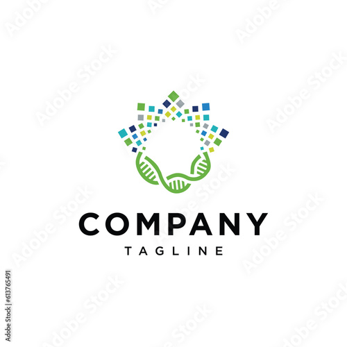 Abstract genetic logo vector template.eps