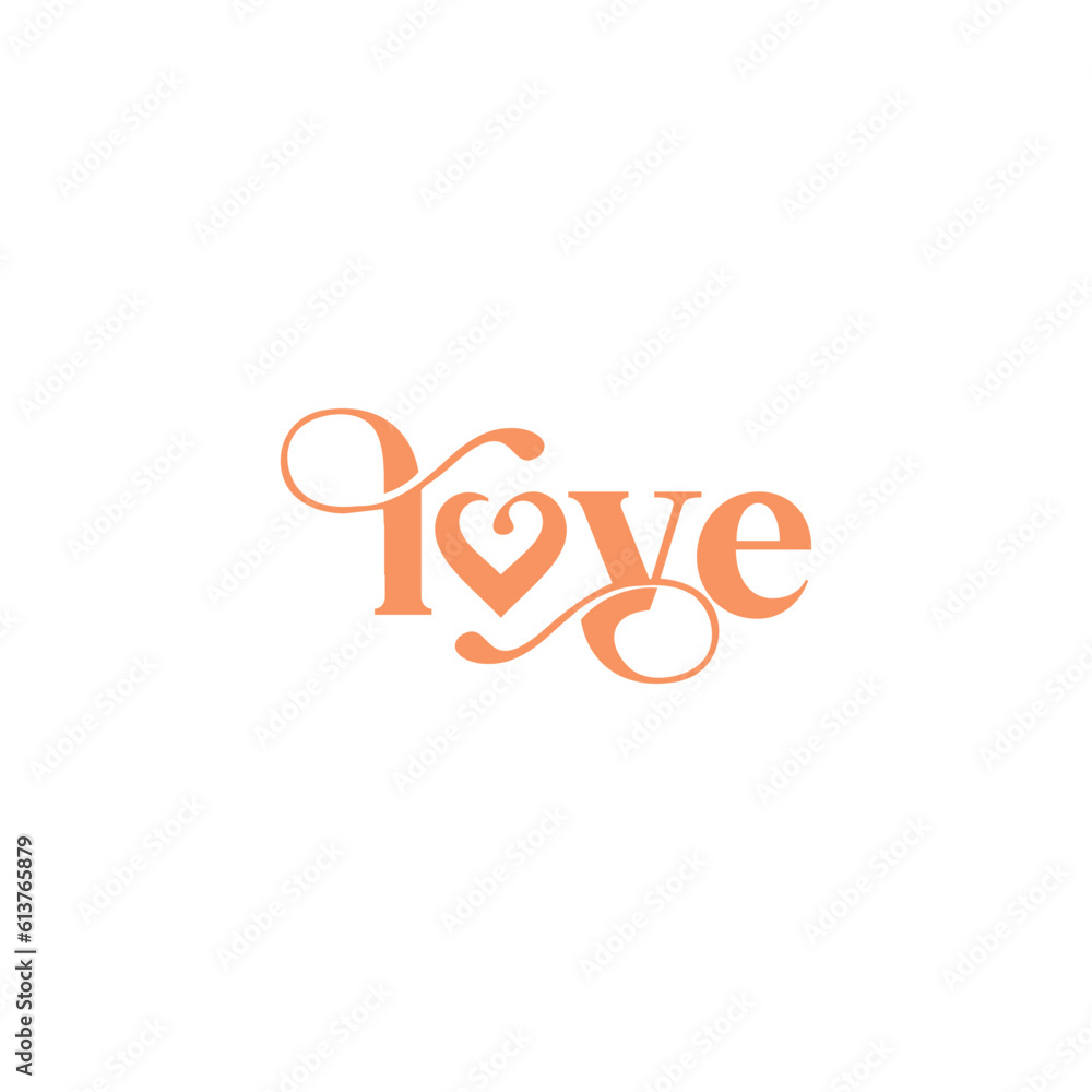 Love Wordmark logo icon vector template.eps