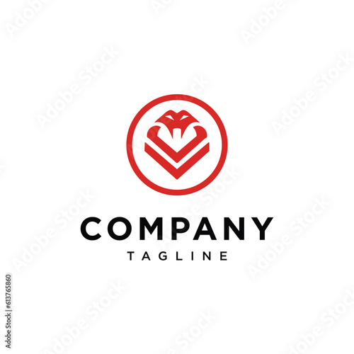 Letter V cobra head snake logo icon vector template.eps