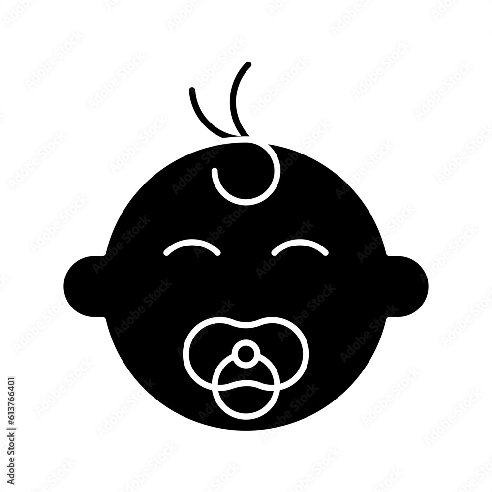 Baby Kid Child Happy and sleep Minimalistic Line Stroke Icon, Pictogram Symbol, vector illustration on white background Baby Kid Child Happy and sleep Minimalistic Line Stroke Icon, Pictogram Symbol, vector illustration on white background