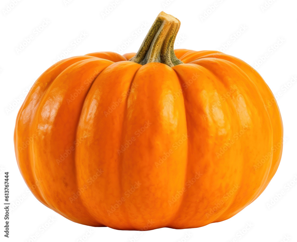 Obraz premium Single mini pumpkin isolated. Generative AI.
