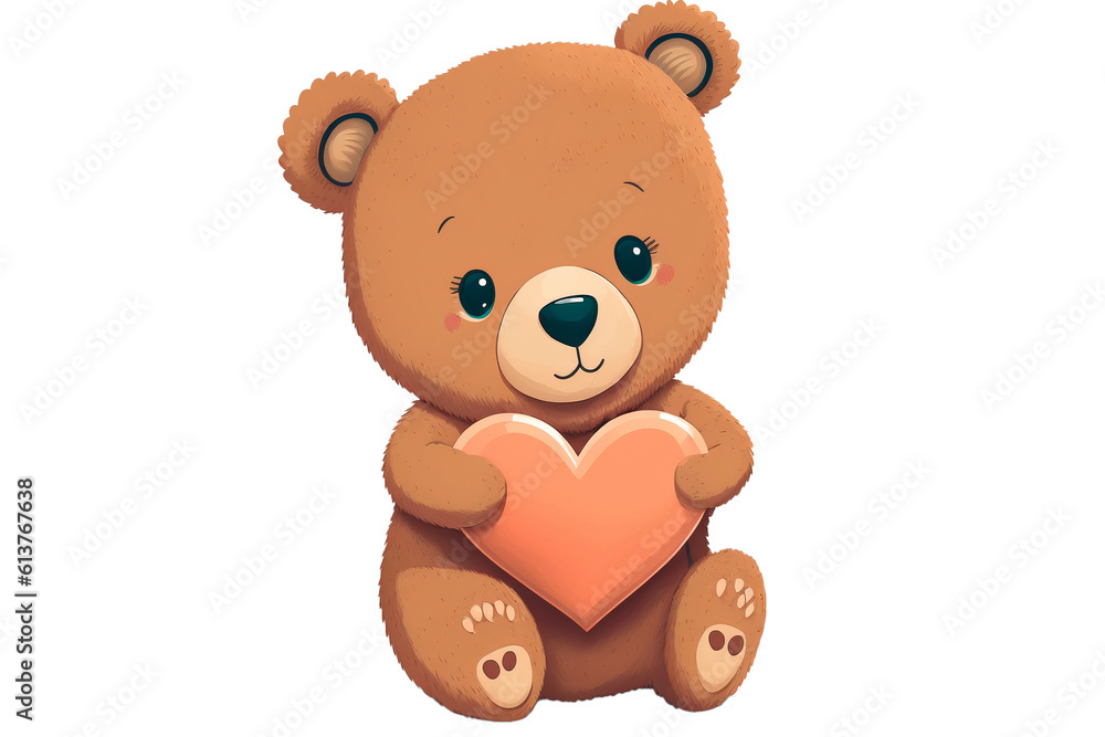 Bear with Heart Clipart Created with Generative AI Tools Bear with Heart Clipart Created with Generative AI Tools