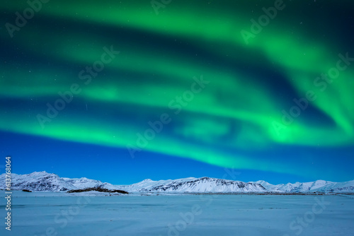 Landscape with northern lights over Iceland © Daniel Jara