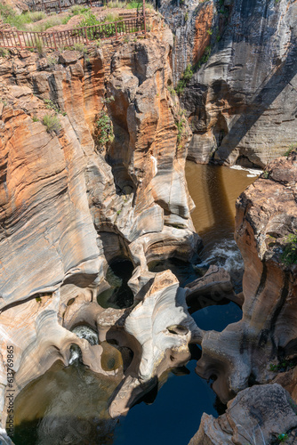 View over Bourke's Luck Potholes, a canyon area on Treur and Blyde River in South Africa