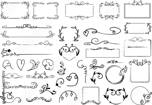 手描きのアンティークフレームセット