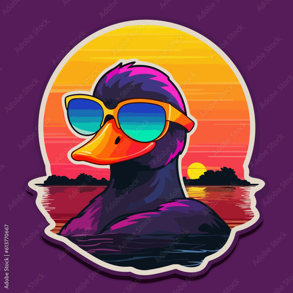 Duck with sunglasses best sale