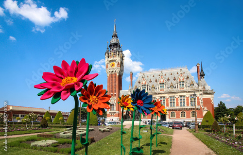 Calais (Pas de Calais / France) - Beffroi et Hôtel de ville	 photo