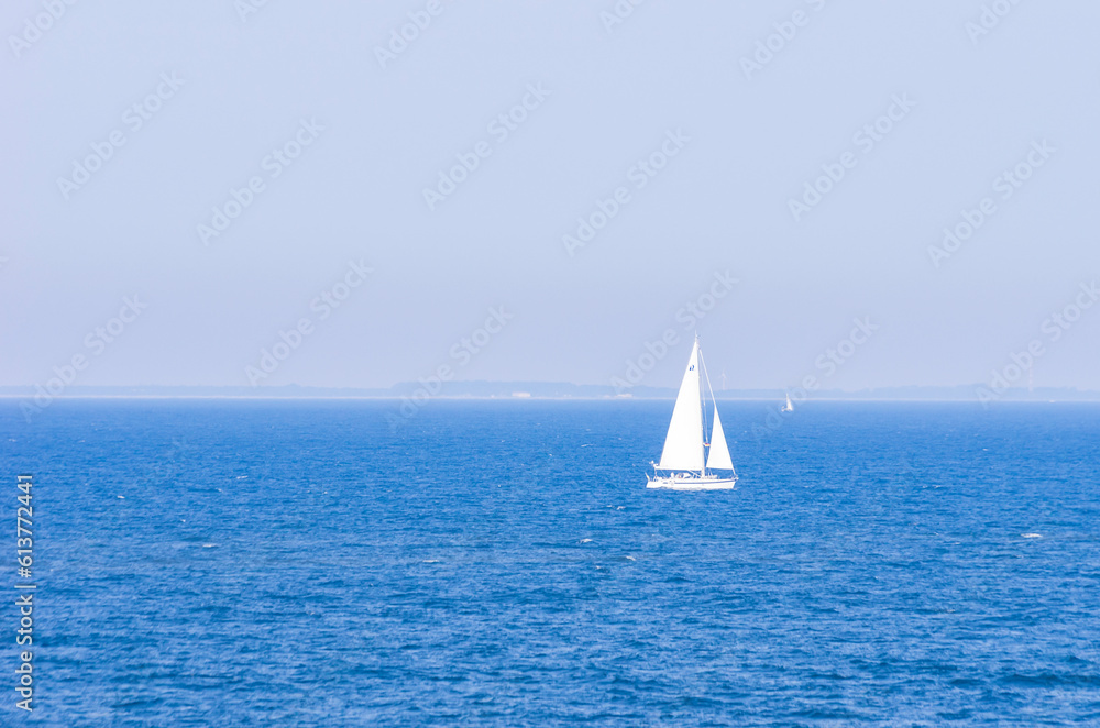 Sailing boat on sea