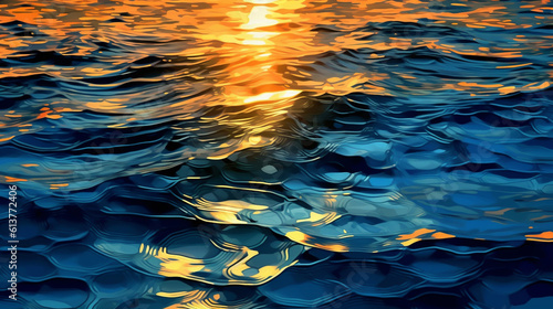 Generative AI, Abstract Reflections, Ripple Reverie